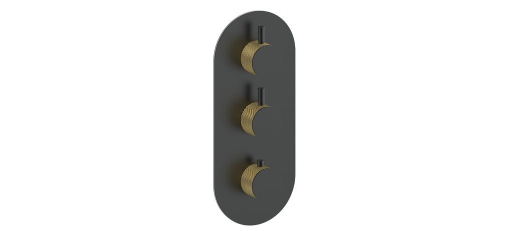 DRAVA TRIM FOR 3/4" HIGH-FLOW TH VALVE WITH 2 VOLUME CONTROLS