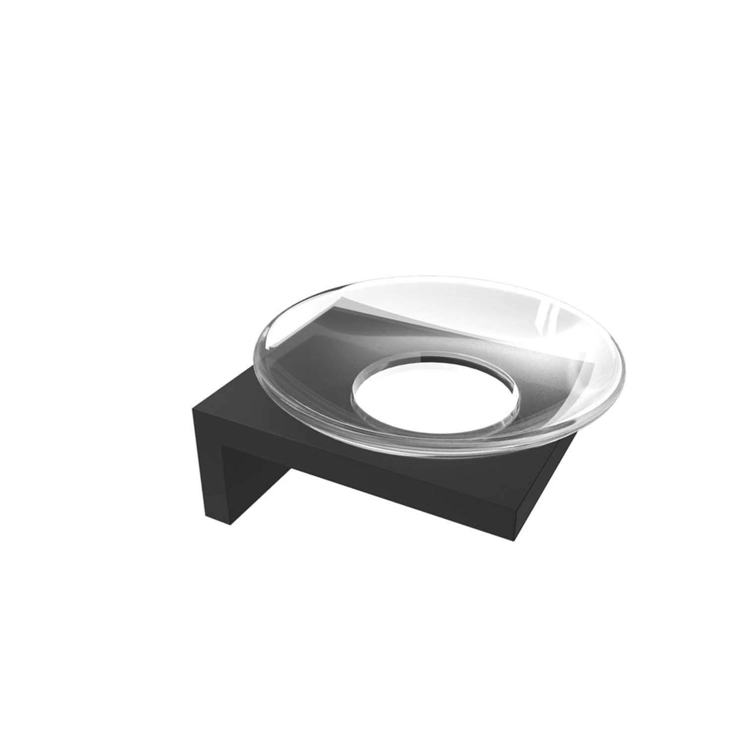**JUSQU'À ÉPUISEMENT DES STOCKS** Porte-savon en verre Erupt - Noir mat