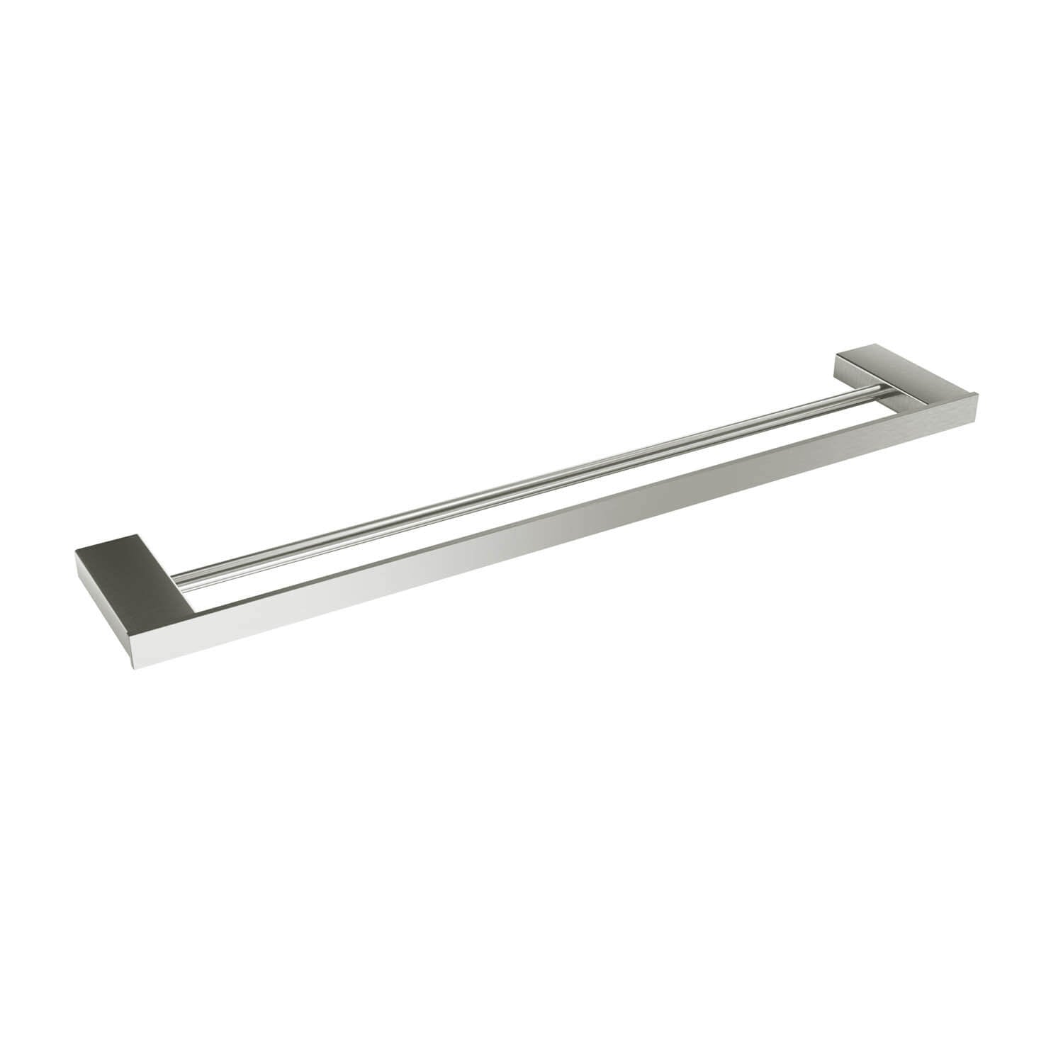 Porte-serviettes double Cinder 24 po - Nickel brossé