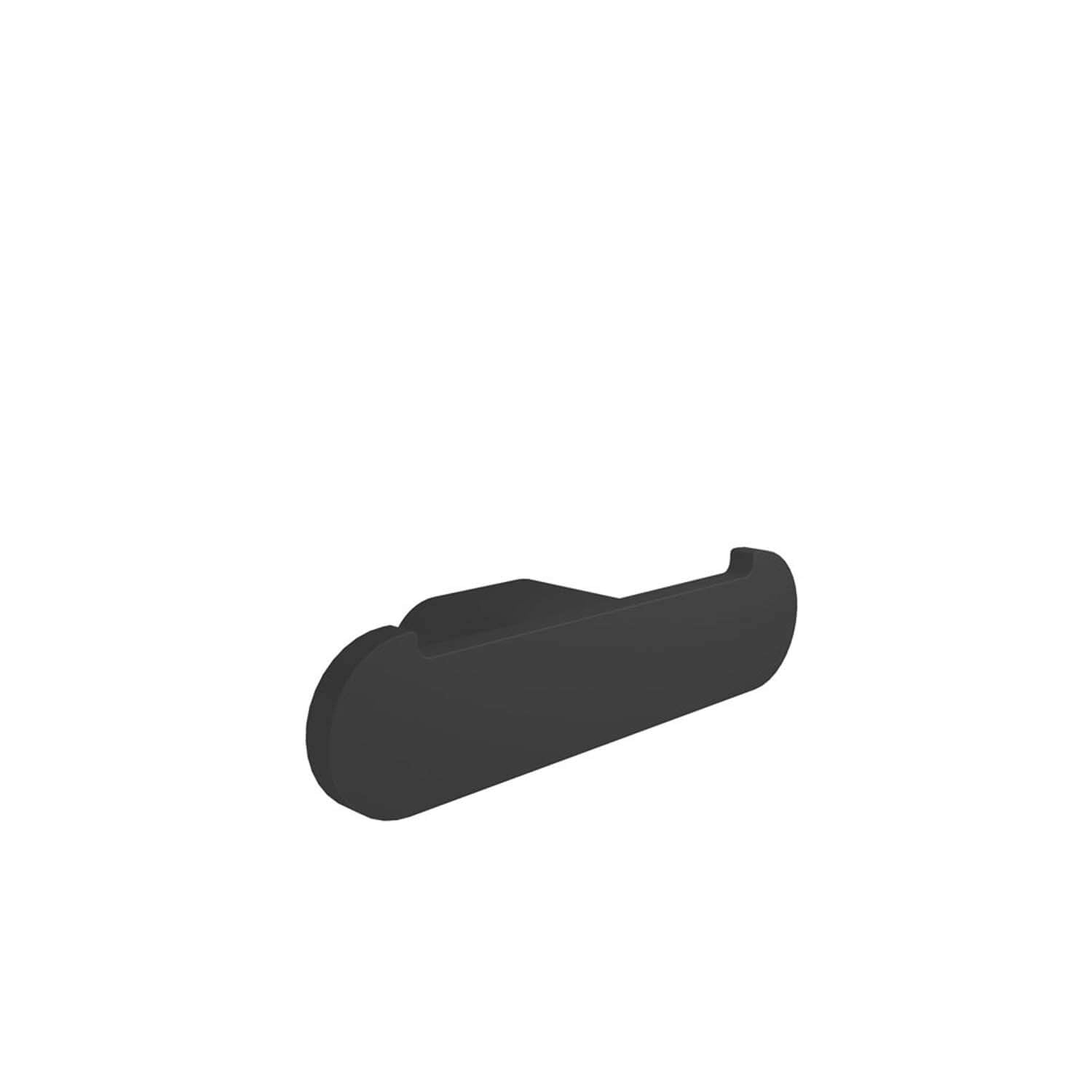Crochet porte-serviettes double Flow - Noir mat