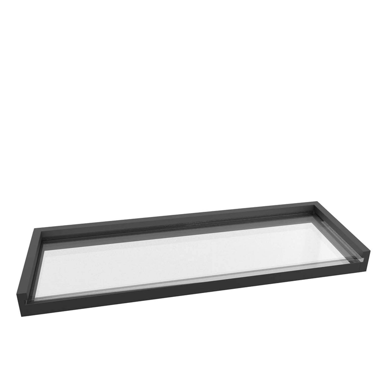 Étagère en verre Fire - Noir mat
