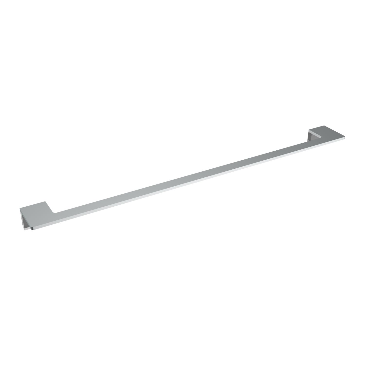 Porte-serviettes en frêne chromé de 61 cm