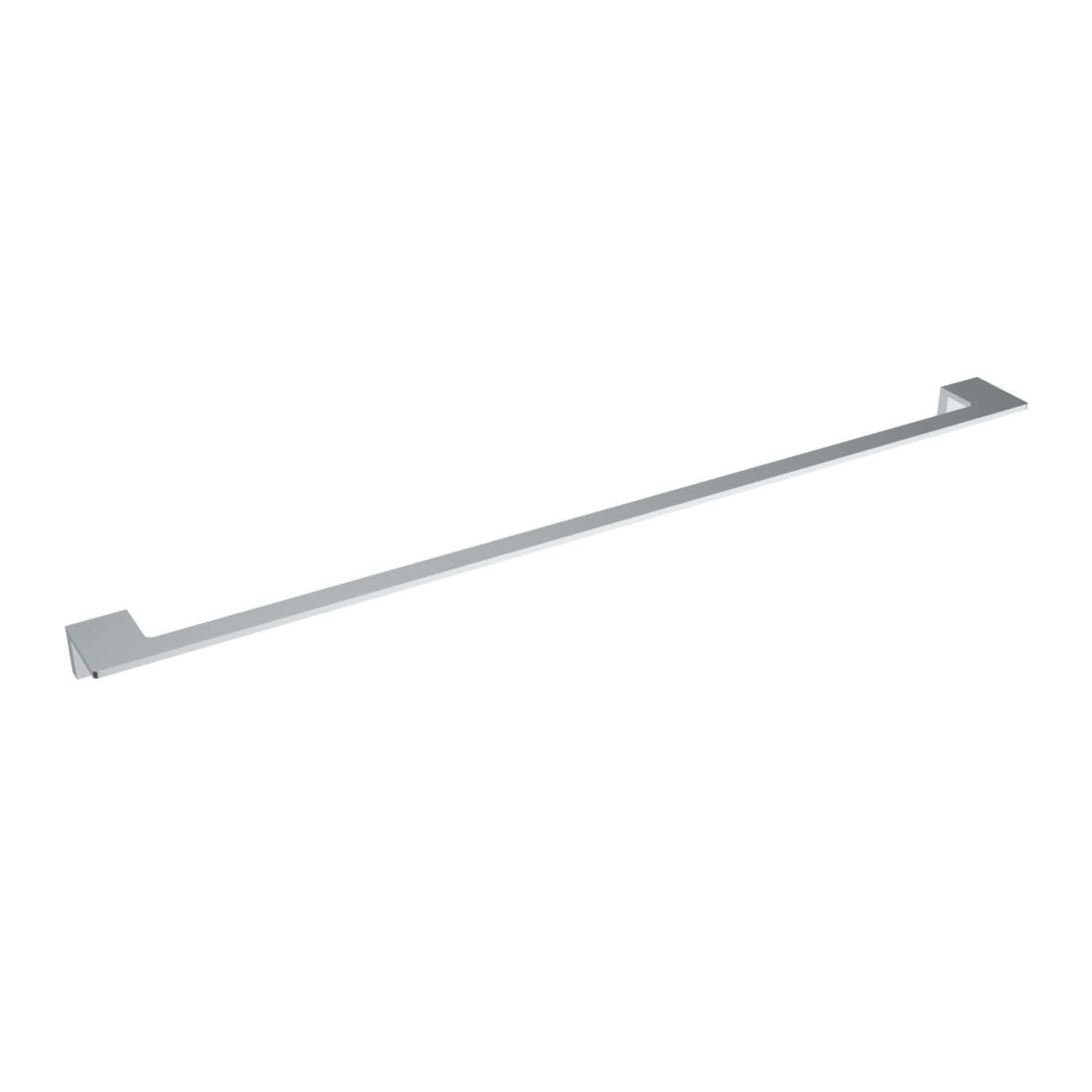 Porte-serviettes en frêne chromé de 76 cm