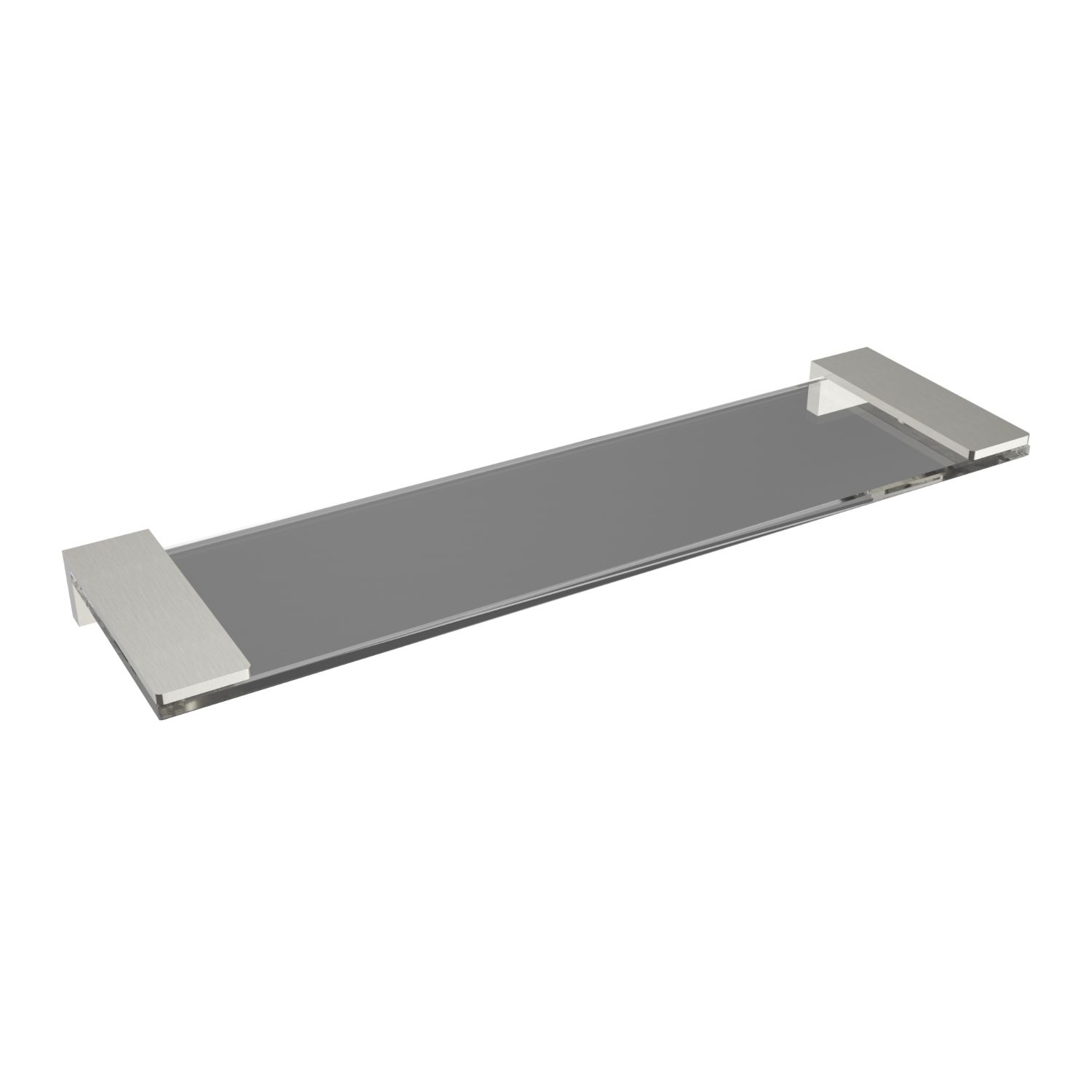 Étagère en verre frêne - Nickel brossé