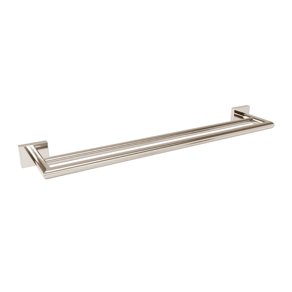 Porte-serviettes double Crater 24 po - Nickel poli