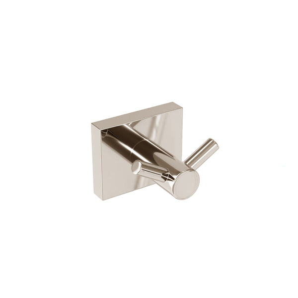 Crochet porte-serviettes double Crater - Nickel poli