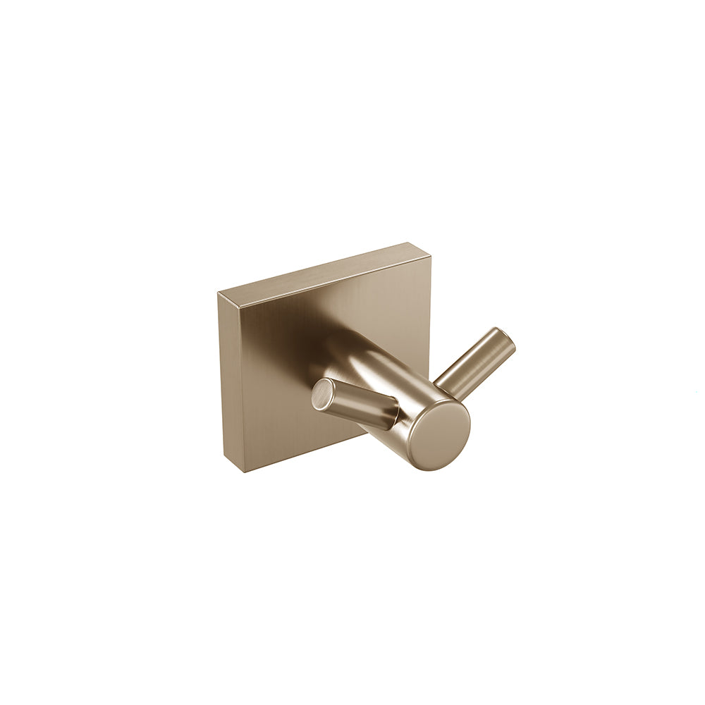 Crochet porte-serviettes double Crater - Bronze brossé PVD