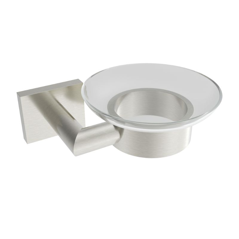 **JUSQU'À ÉPUISEMENT DES STOCKS** Porte-savon en verre Crater - Nickel brossé