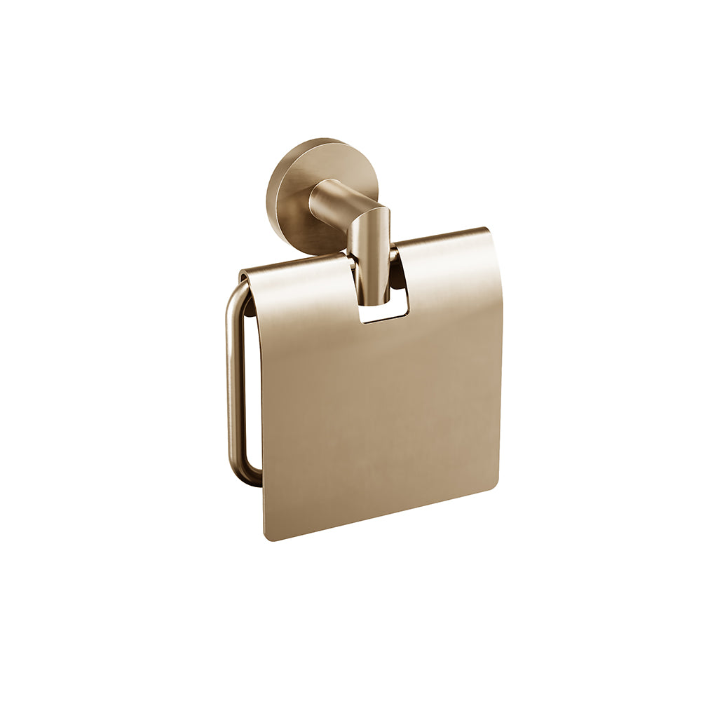 Porte-papier toilette Summit avec couvercle - Bronze brossé PVD