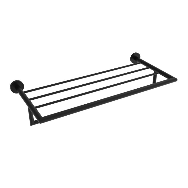 Étagère porte-serviettes Summit avec barre - Noir mat