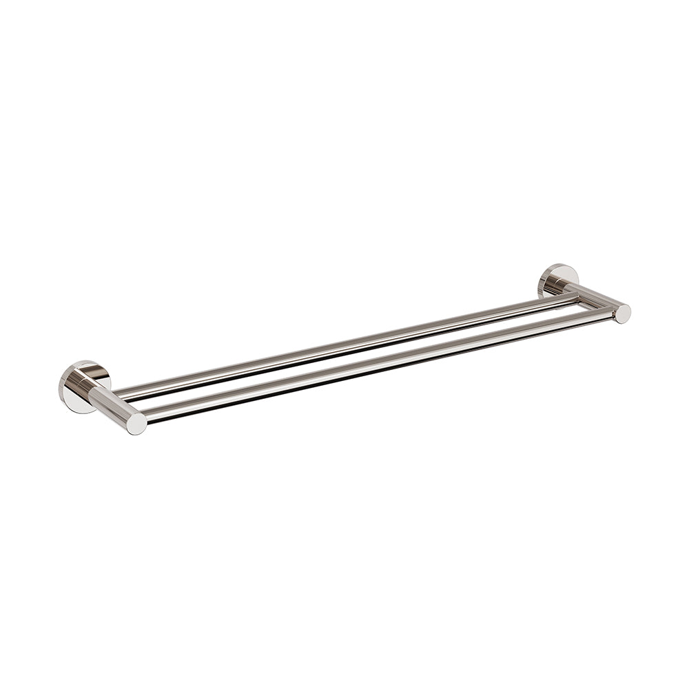 Porte-serviettes double Lava 24 po - Nickel poli