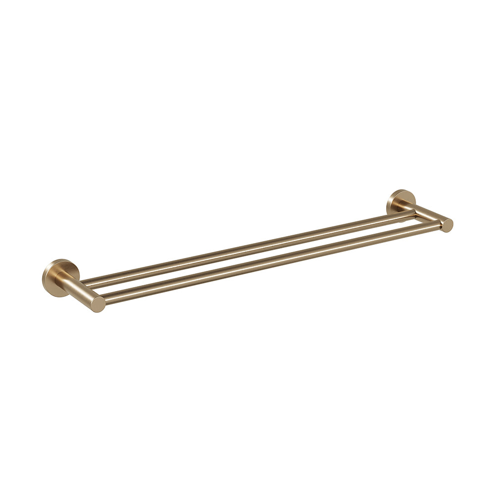 Porte-serviettes double Lava 24 po - Bronze brossé PVD