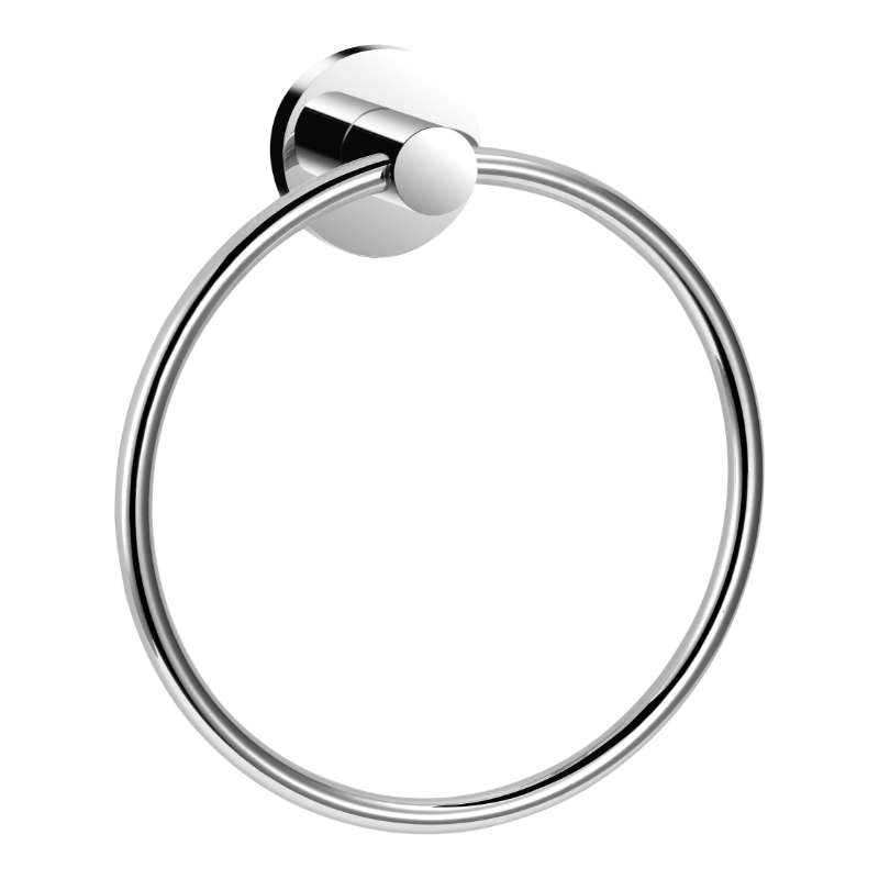 Anneau porte-serviettes en lave - Chrome
