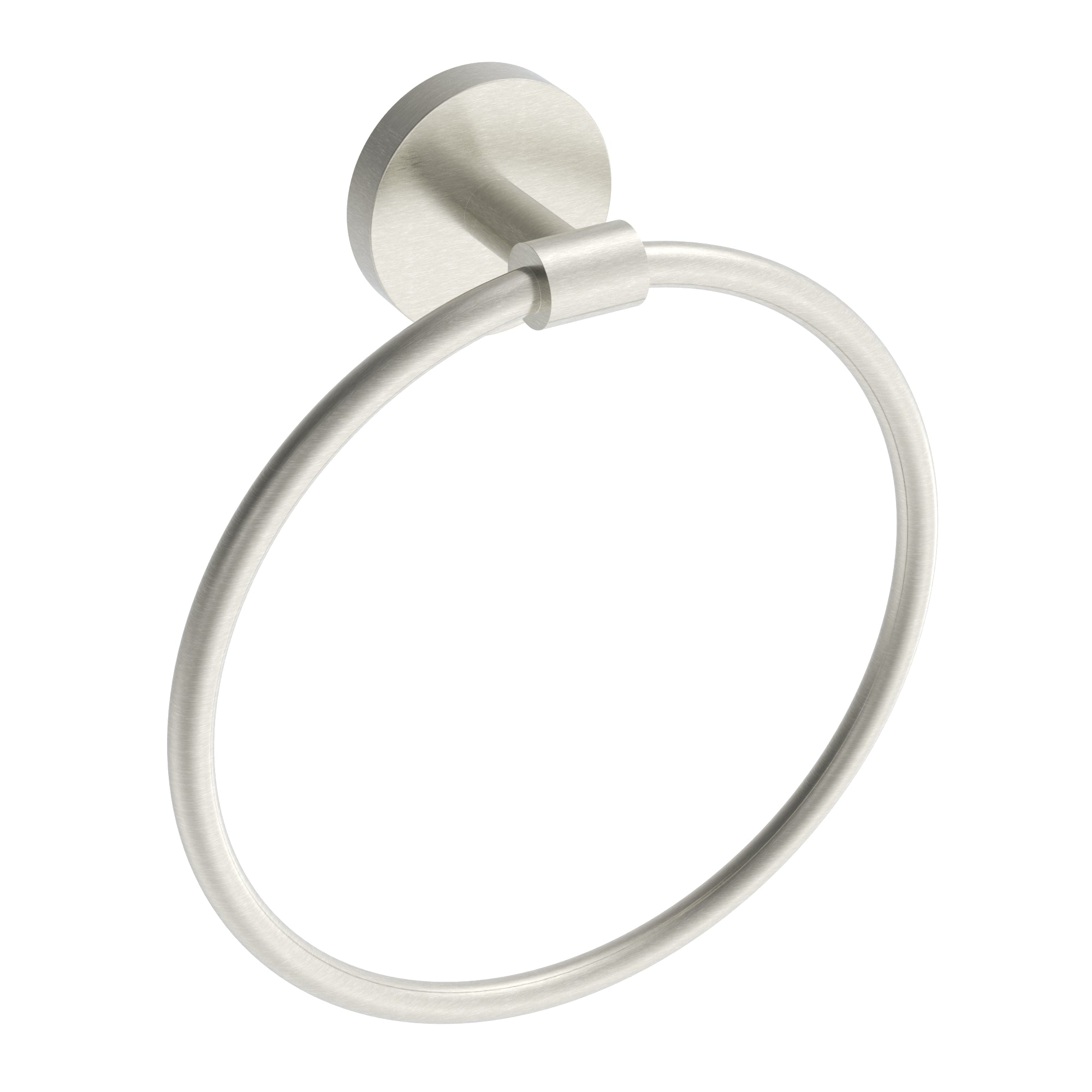 Anneau porte-serviettes en lave - Nickel brossé