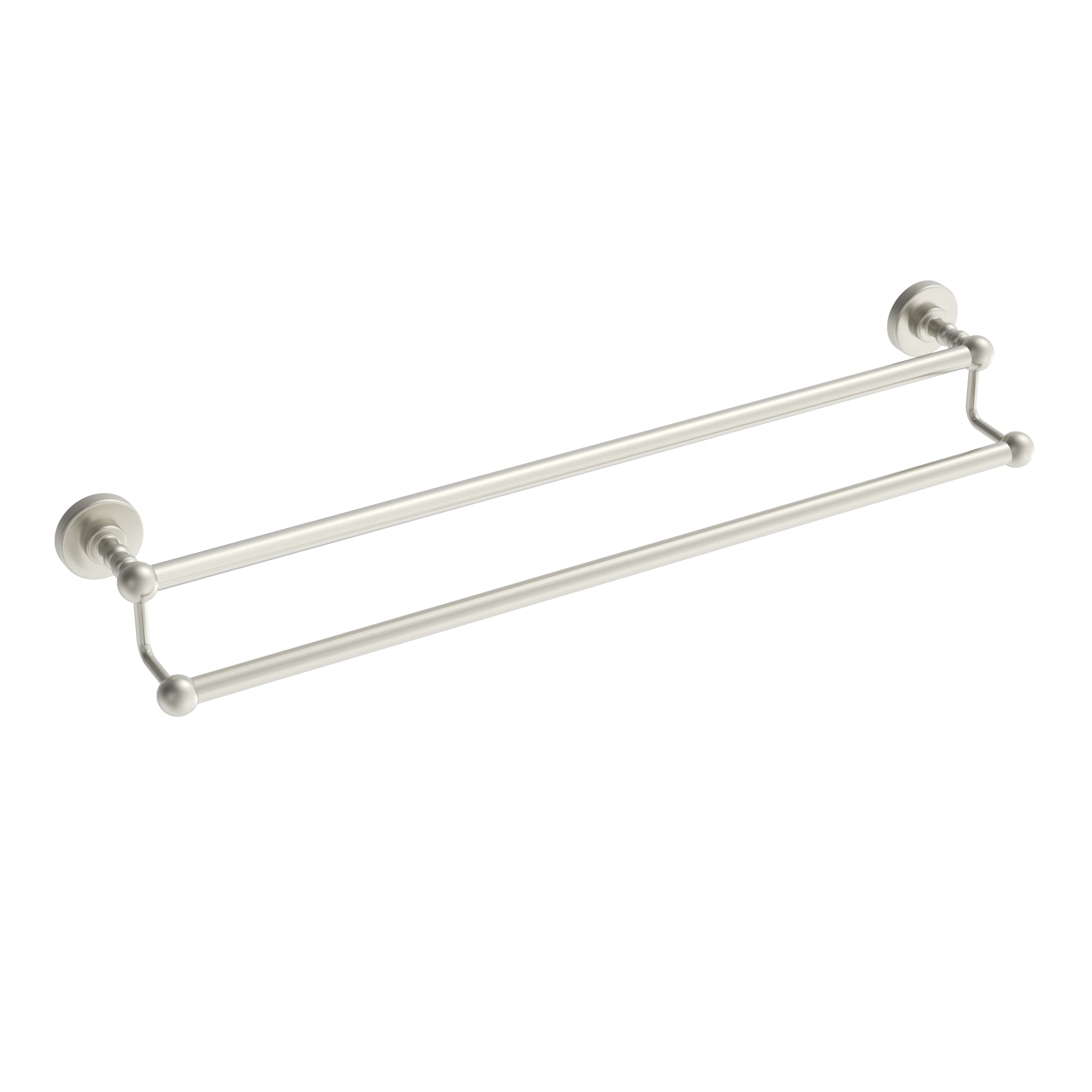 Porte-serviettes double Ember 24 po - Nickel brossé