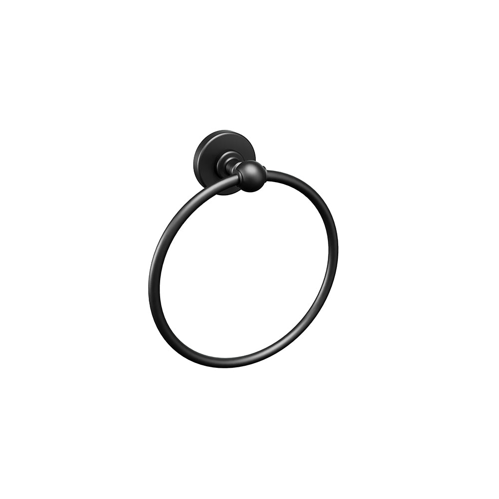 Anneau porte-serviette Ember - Noir mat
