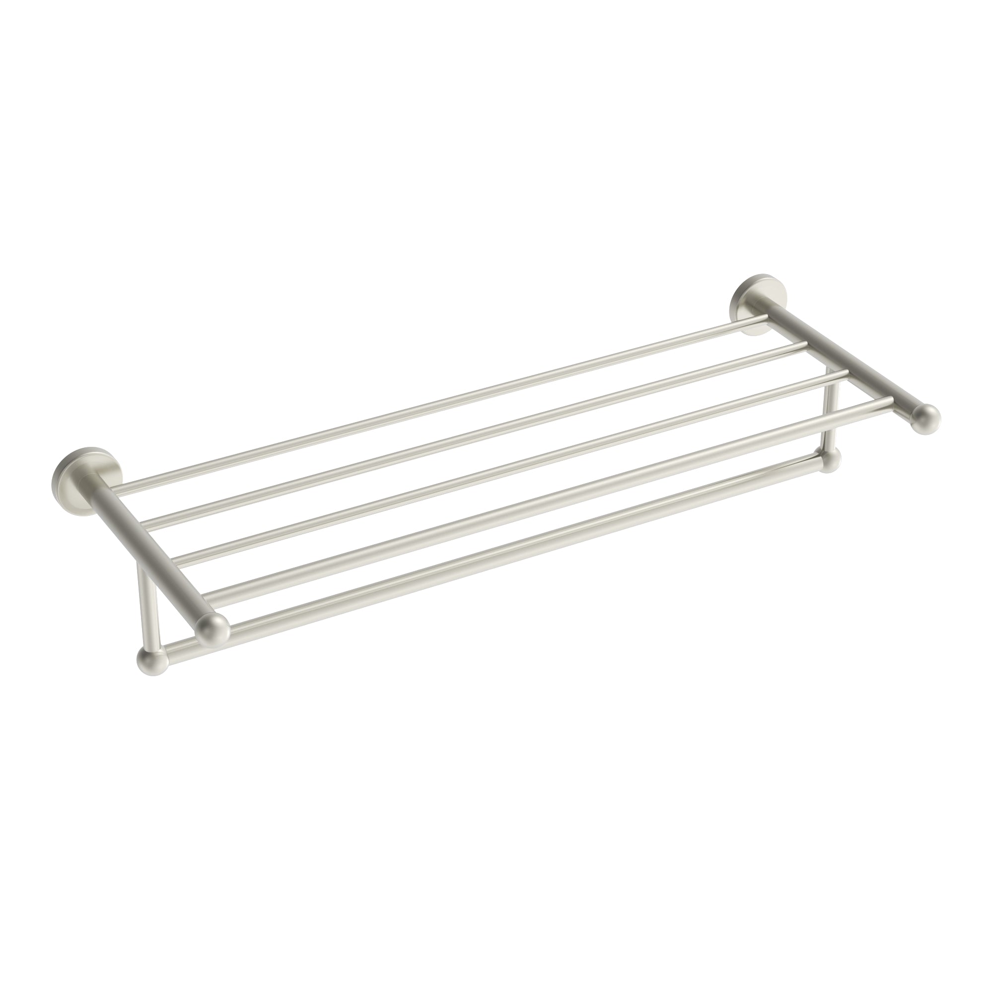 Étagère porte-serviettes Ember avec barre - Nickel brossé