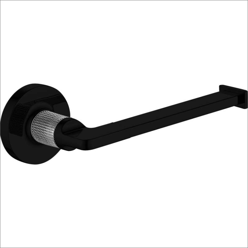 Porte-papier toilette Blaze - Chrome/noir mat