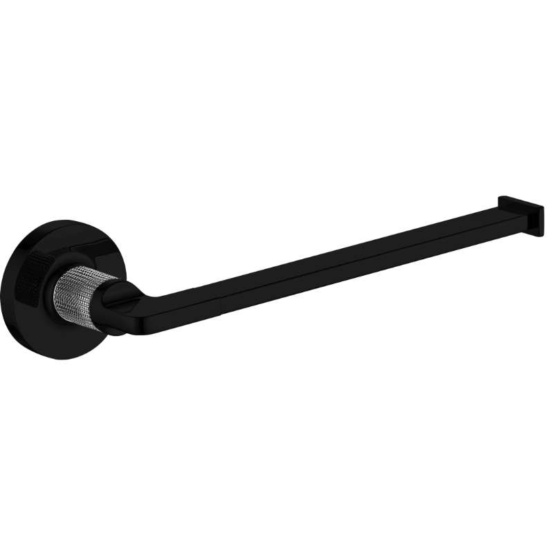 Porte-serviettes Blaze 8" - Chrome/noir mat