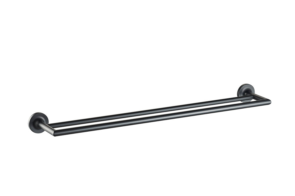 Porte-serviettes double Glow 24 po - Noir mat