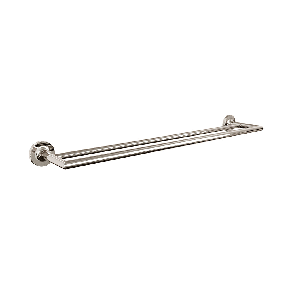 Porte-serviettes double Glow 24 po - Nickel poli