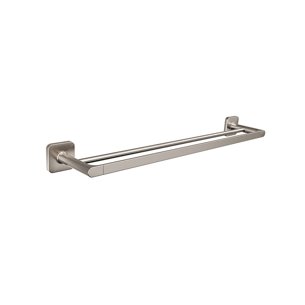 Porte-serviettes double Vapor 24 po - Nickel brossé