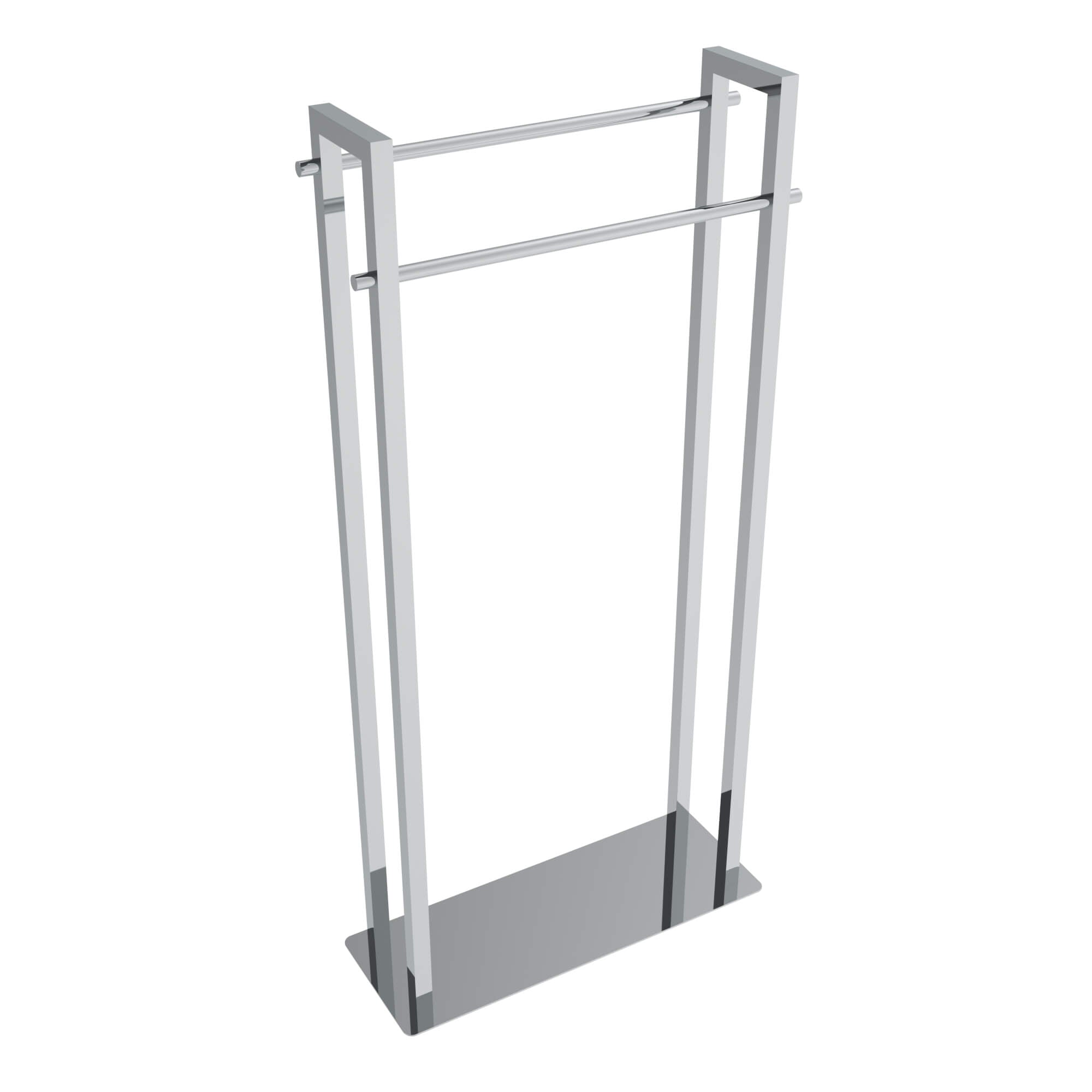 Porte-serviettes carré sur pied - Chrome
