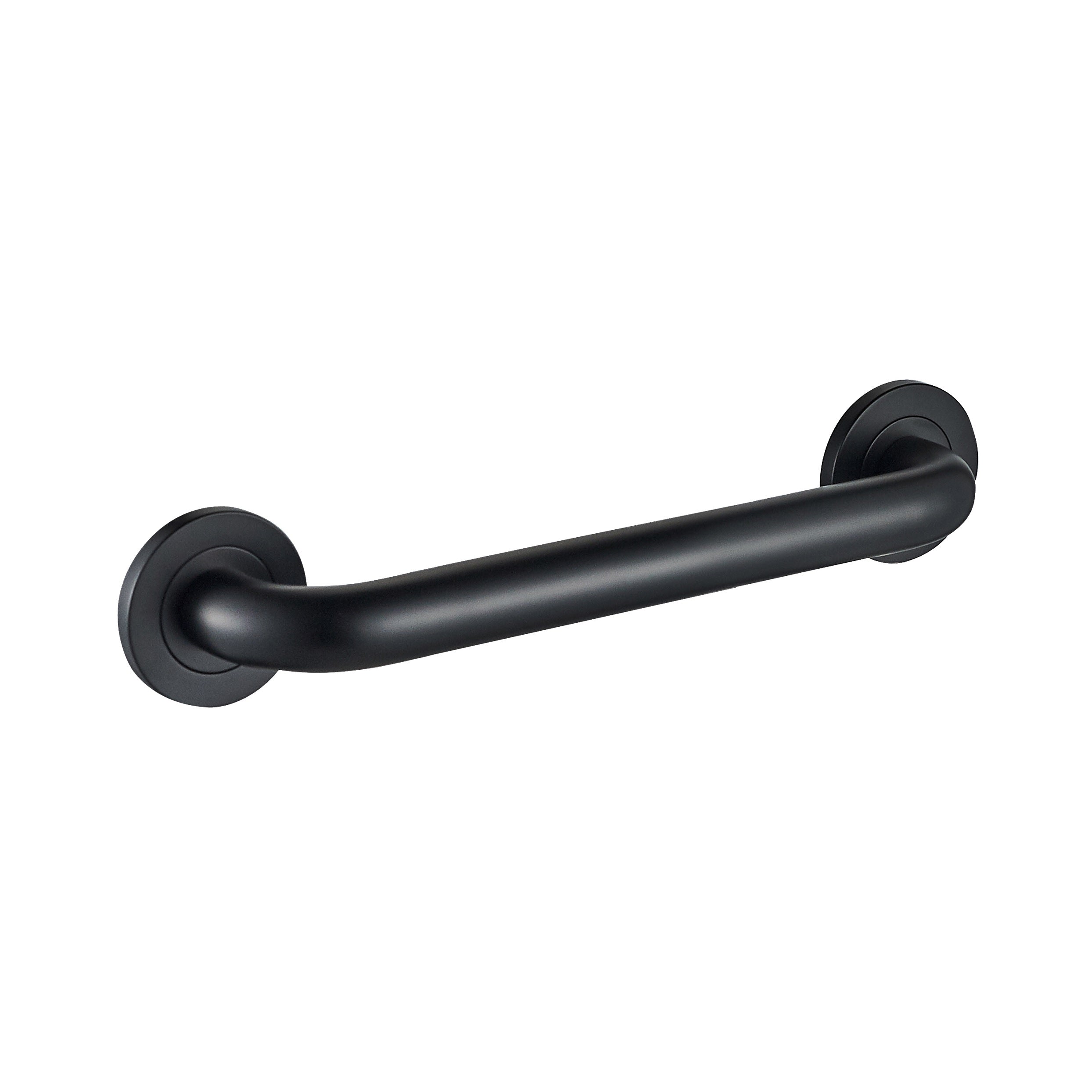 Barre d'appui ronde de 12 po - Noir mat