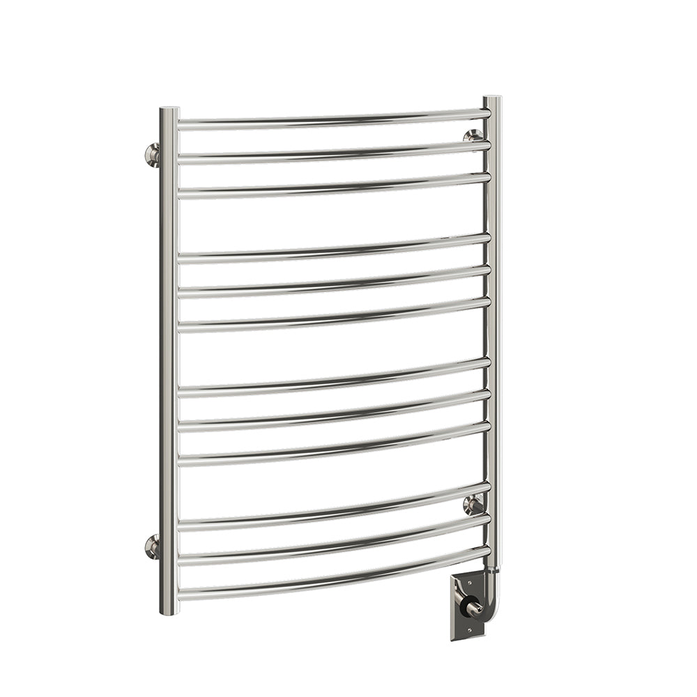 Chauffe-serviettes électrique câblé Laveno 23,5" x 31" - Nickel poli