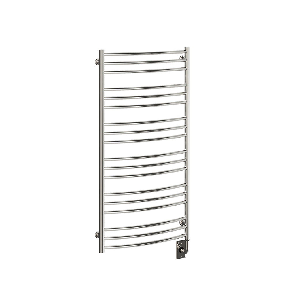 Chauffe-serviettes électrique Laveno 23,5" x 47,5" (59,7 x 121,9 cm) - Nickel poli