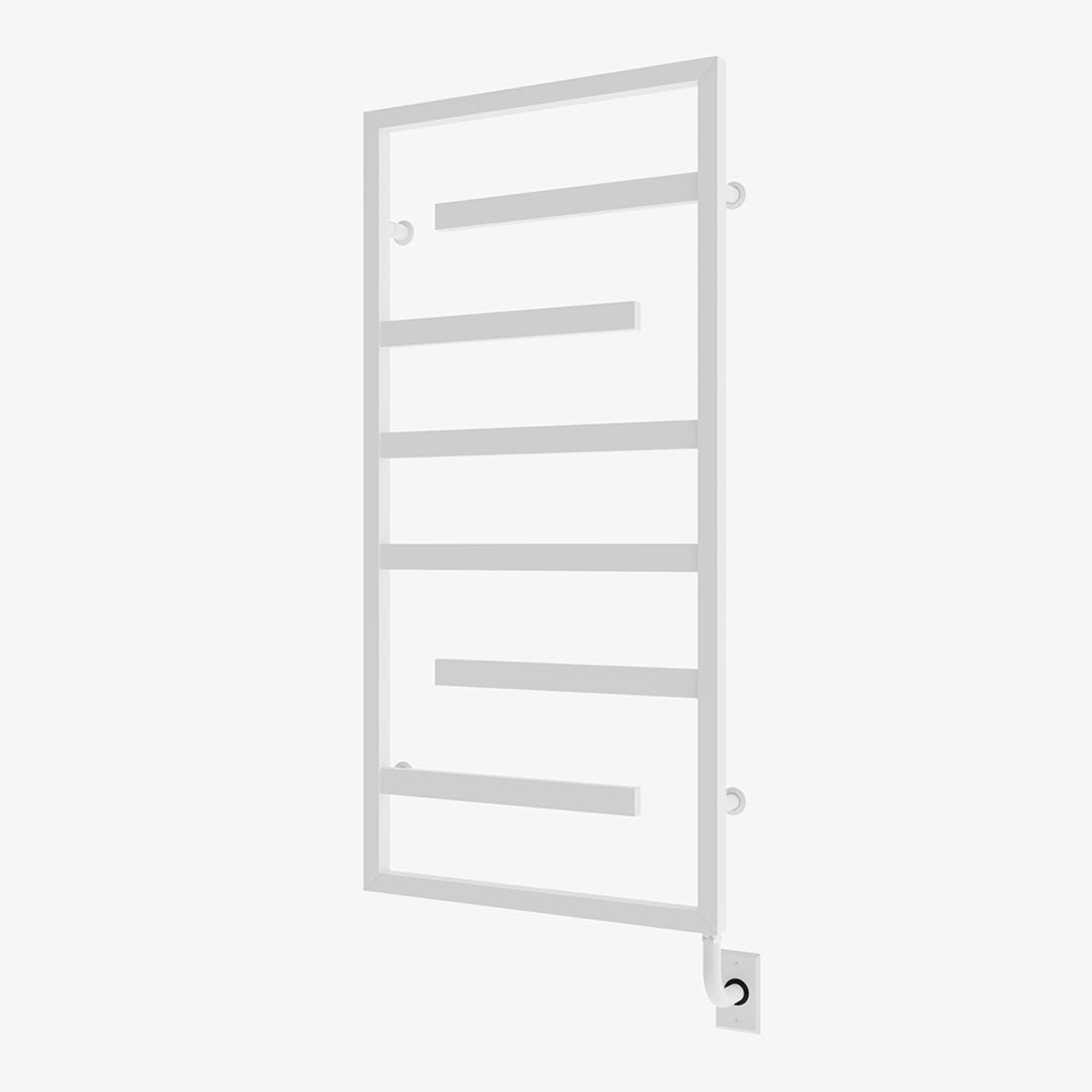 Chauffe-serviettes électrique Vasto câblé 23,5" x 47,5" - Blanc mat