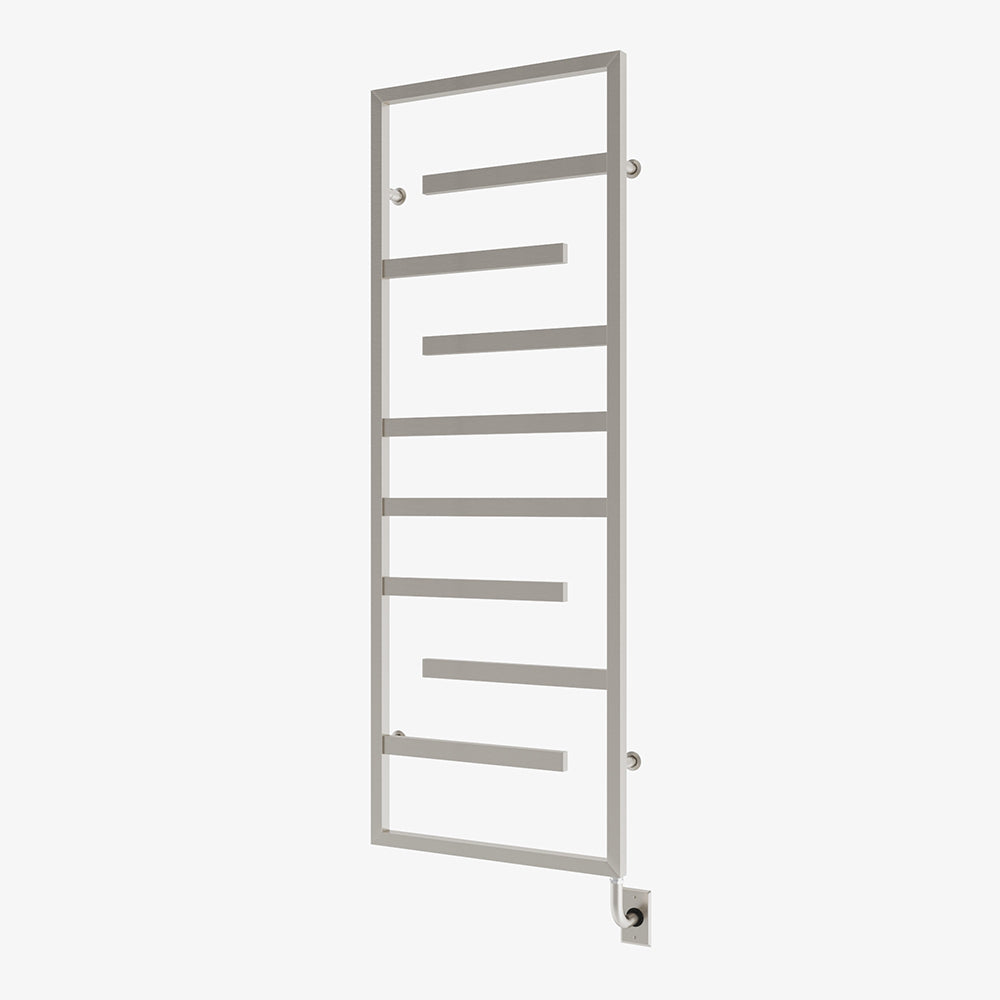 Chauffe-serviettes électrique Vasto 23,5" x 64" - Nickel brossé
