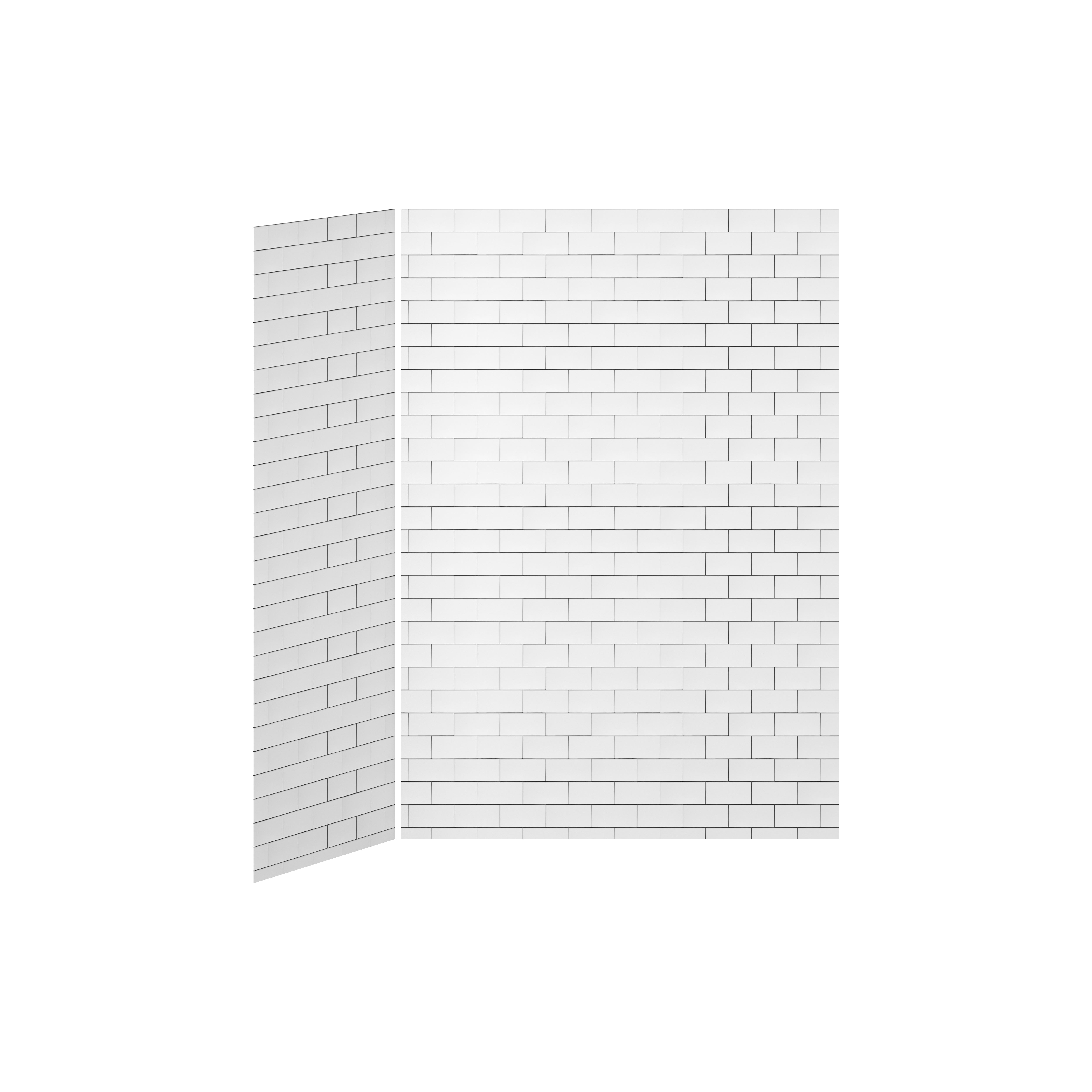60x32 Carreaux #700 Ensemble de Murs de Douche 2 Panneaux 60x32 pour Installation de Coin - Carreaux #700 Lustré