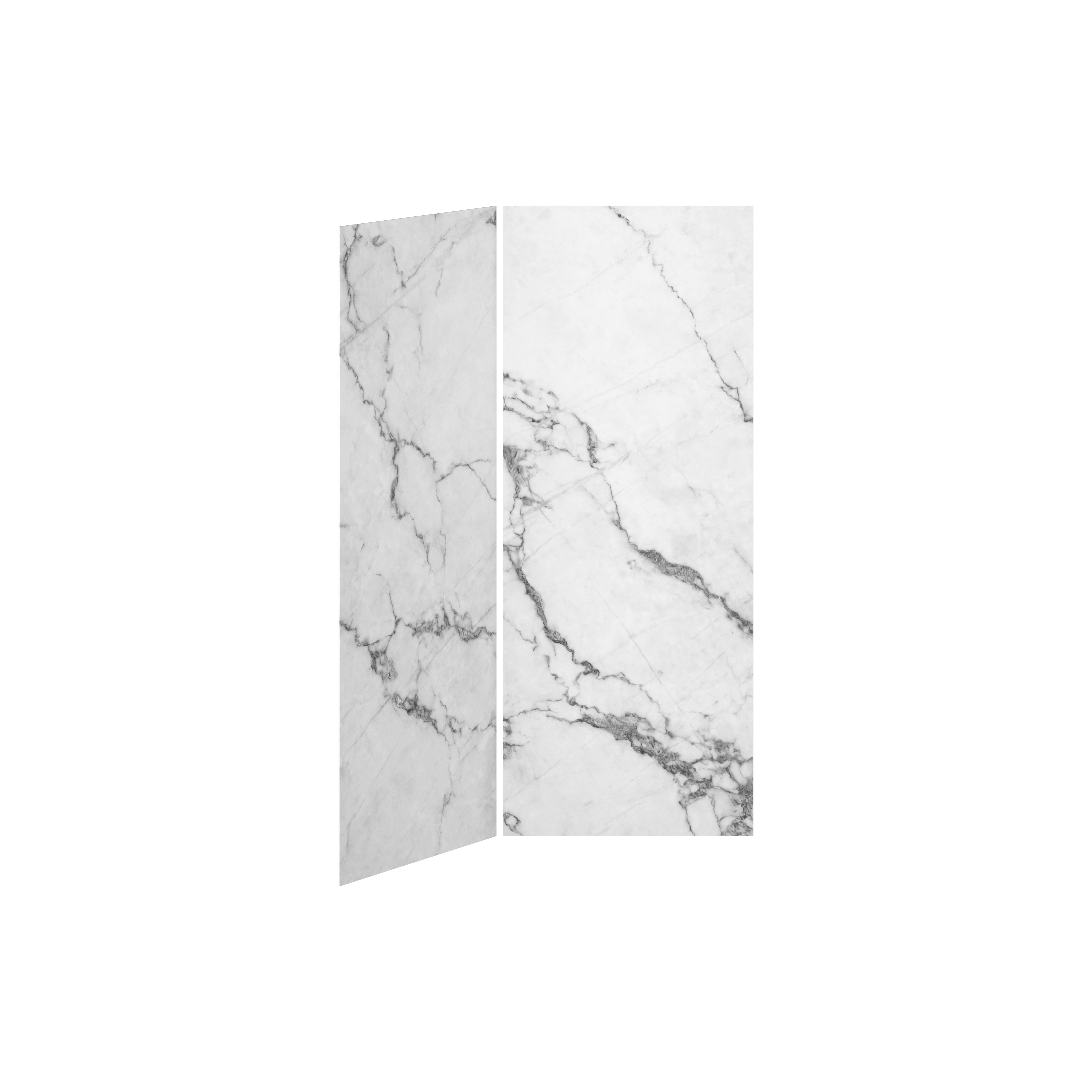 36x36 Minéraux #500 Ensemble de Murs de Douche 2 Panneaux 36x36 pour Installation de Coin - Minéraux #500 Lustré