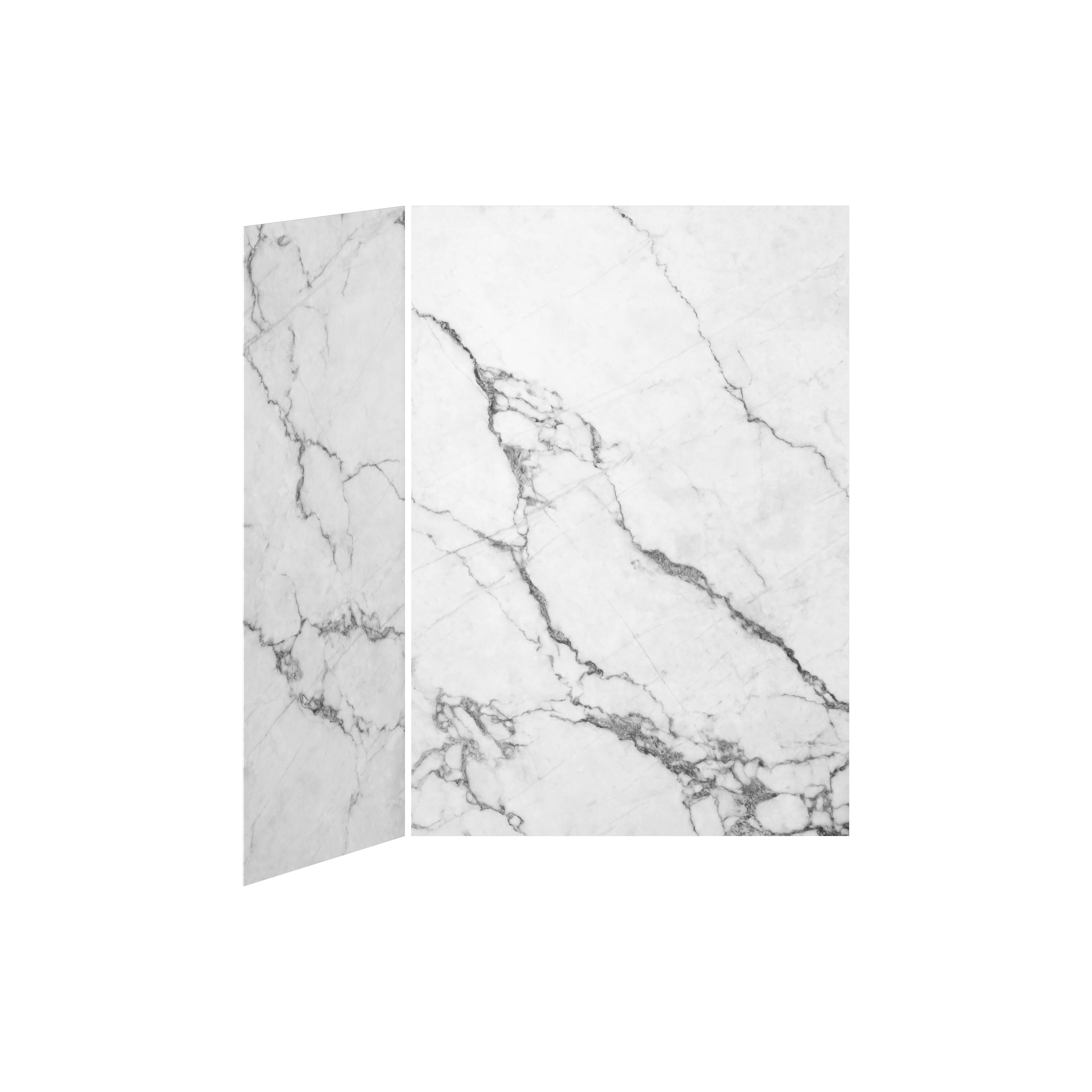 60x36 Minéraux #500 Ensemble de Murs de Douche 2 Panneaux 60x36 pour Installation de Coin - Minéraux #500 Lustré