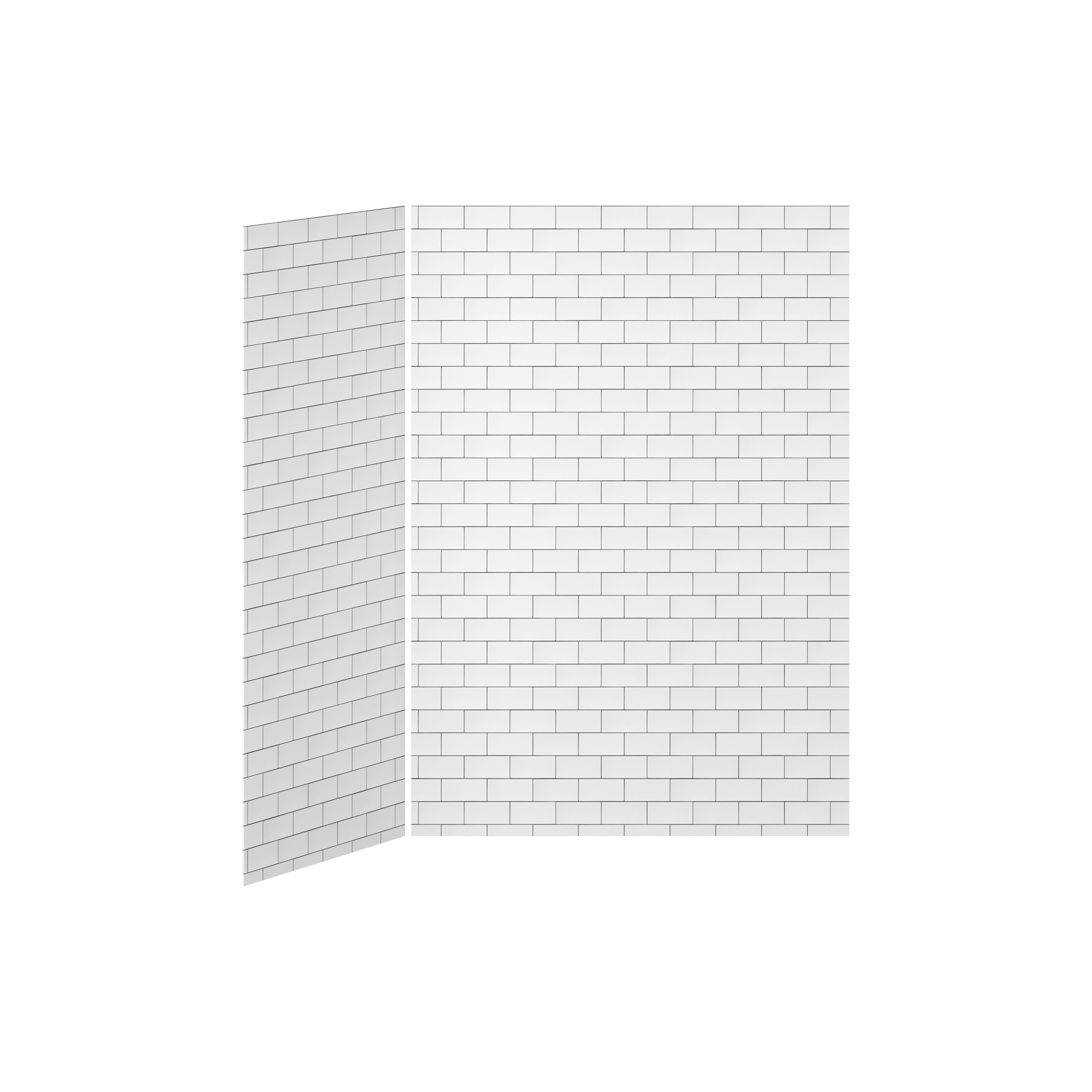 60x36 Carreaux #700 Ensemble de Murs de Douche 2 Panneaux 60x36 pour Installation de Coin - Carreaux #700 Lustré