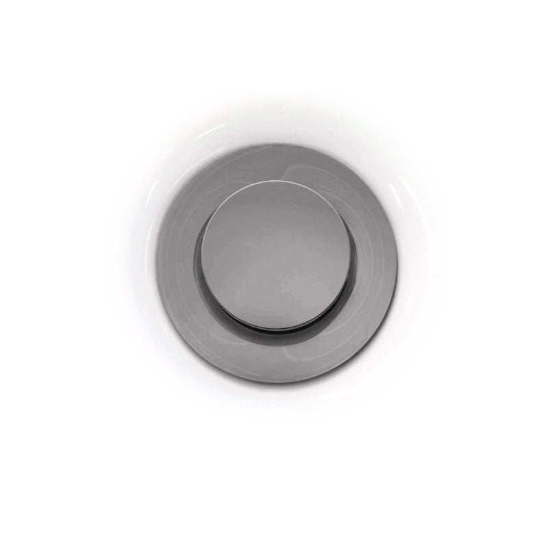 Drain à Pression Sans Trop-Plein Avec Couvercle Rond de 35.5mm Chrome