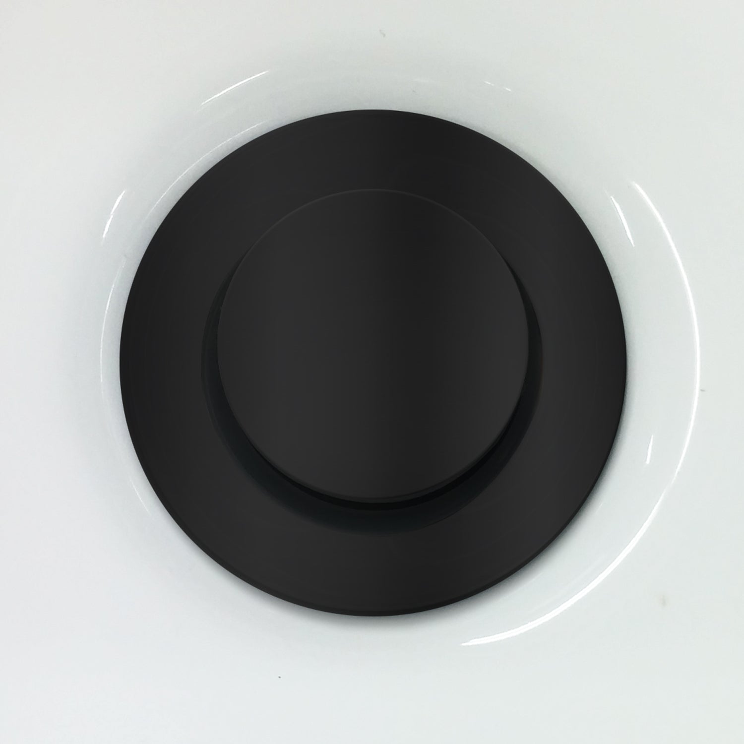 Push Drain With Overflow       Assembly with 35.5mm Cap Matte Black