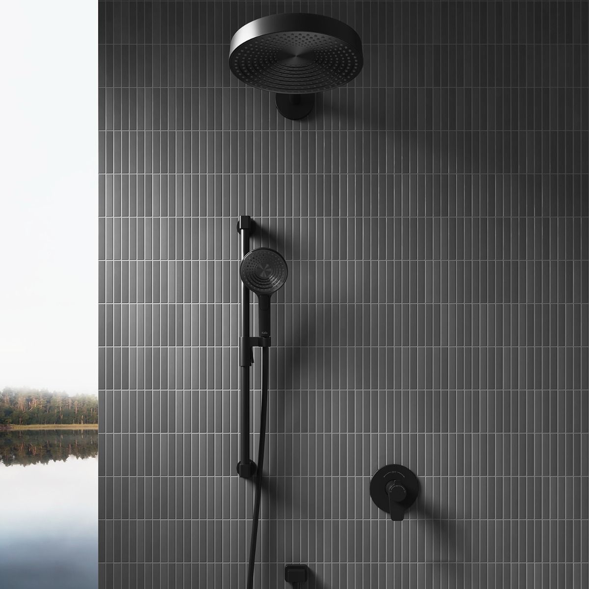 MOROKA™ PLUS-PREMIA Valve Coaxiale 1/2'' de Type T/P AQUATONIK™ avec Sélecteur Intégré 2 Voies et Finition Ronde