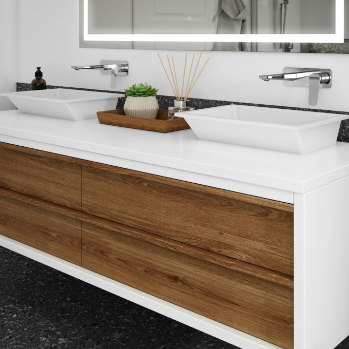 MOROKA Robinet de lavabo mural sans drain