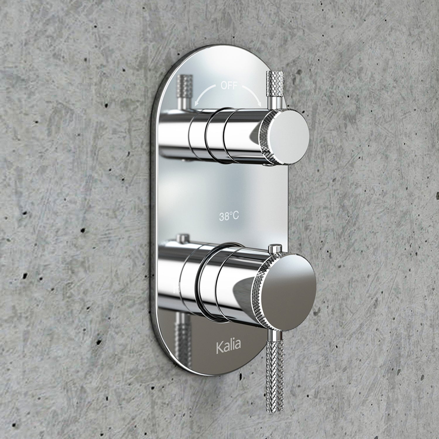 PRECISO™ Valve 1/2'' de Type T/P AQUATONIK™ avec Sélecteur Intégré 2 Voies et Finition Ronde Chrome