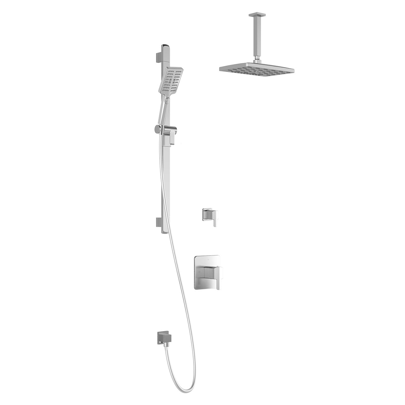 GRAFIK™ TD2 PREMIA (Valves Non Incluses) : Système de Douche AQUATONIK™ T/P avec Bras Vertical Chrome