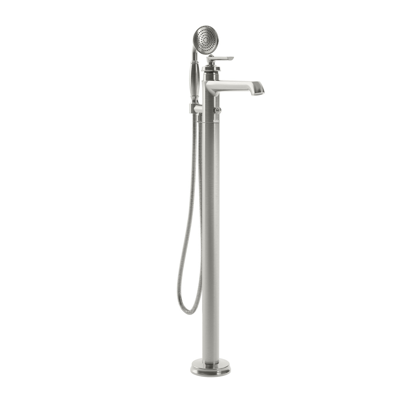 RUSTIK™ Robinet de Plancher pour Baignoire avec Douchette Nickel Pur PVS