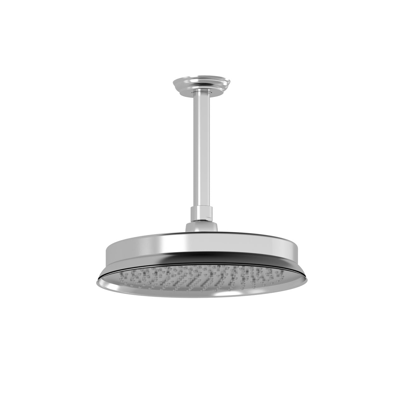 RUSTIK™ Tête de Pluie de 229mm (9'') avec Bras Vertical au Plafond de 153mm (6'') Chrome