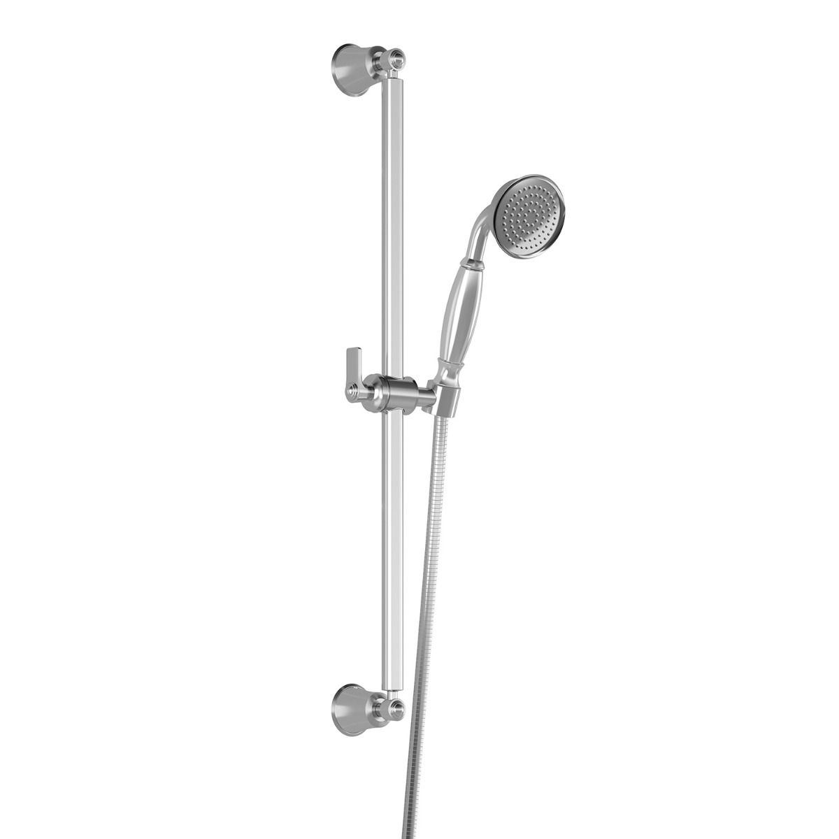 RUSTIK™ Ensemble Douchette à Main avec Rail et Boyau Flexible en Métal de 60'' Chrome