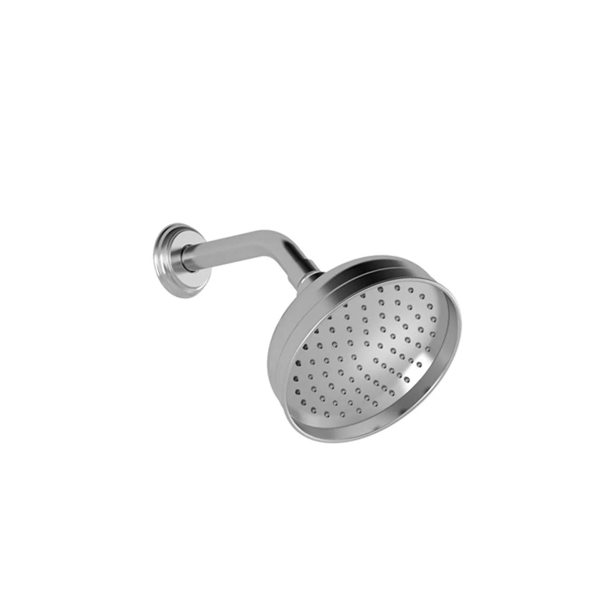 RUSTIK™ Pomme de Douche 156mm (6⅛'') avec Bras Mural de 45 Degrees de 153mm (6'') Nickel Pur PVS