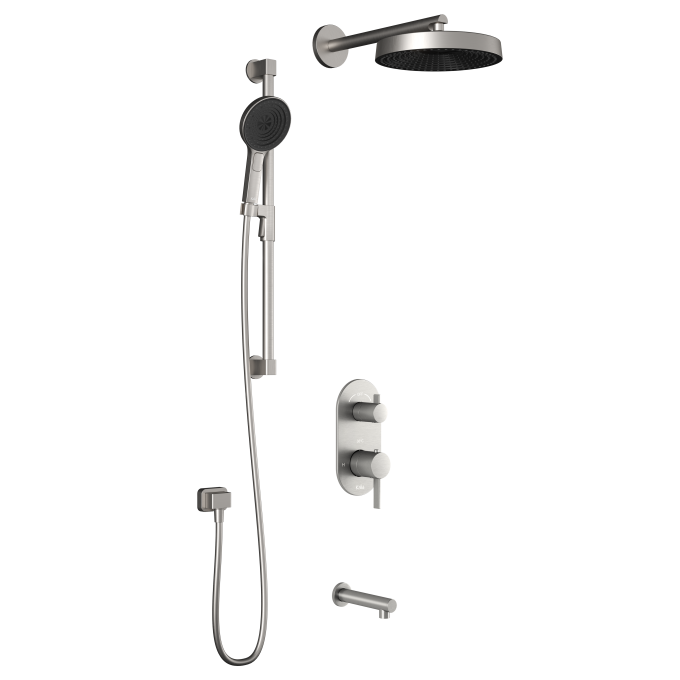 Premia - RoundOne TD3 Ensemble de douche - Bras mural