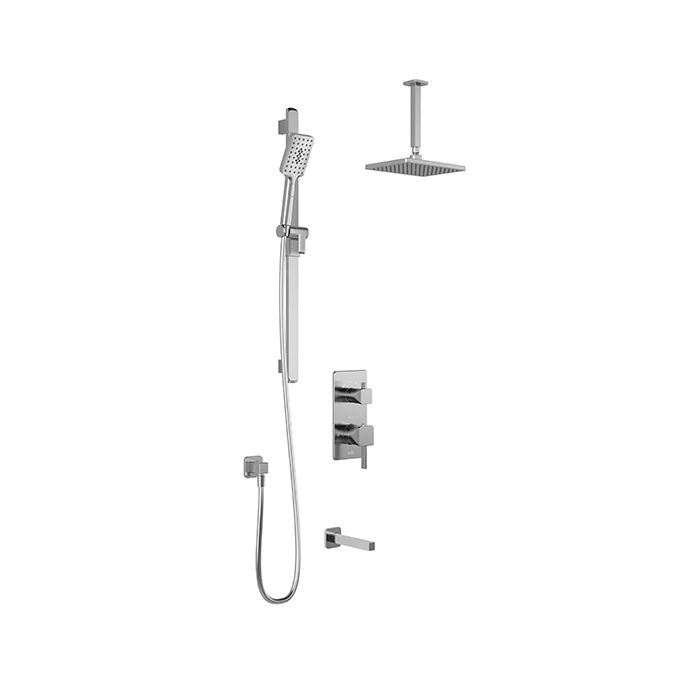 SquareOne™ TD3: AQUATONIK™ T/P Shower System and Selector with Pure Nickel PVS Vertical Arm