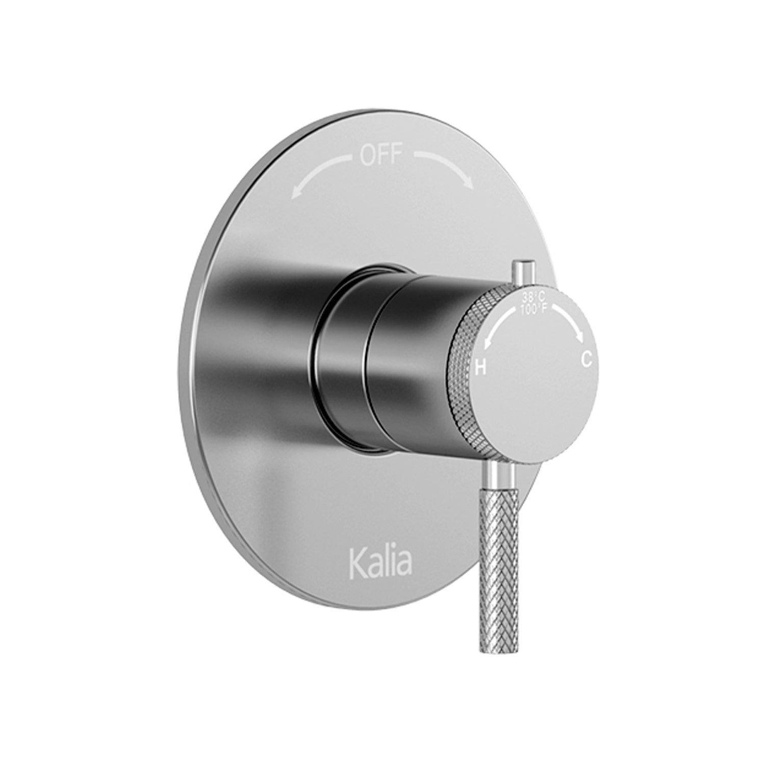 PRECISO™ Valve Coaxiale 1/2'' de Type T/P AQUATONIK™ avec Sélecteur Intégré 2 Voies et Finition Ronde Chrome