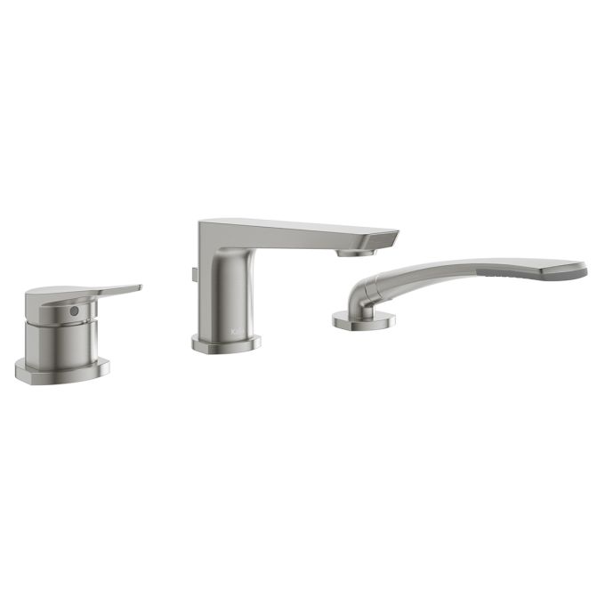 MOROKA Robinet de baignoire 3 morceaux avec douchette - cartouche incluse avec brut